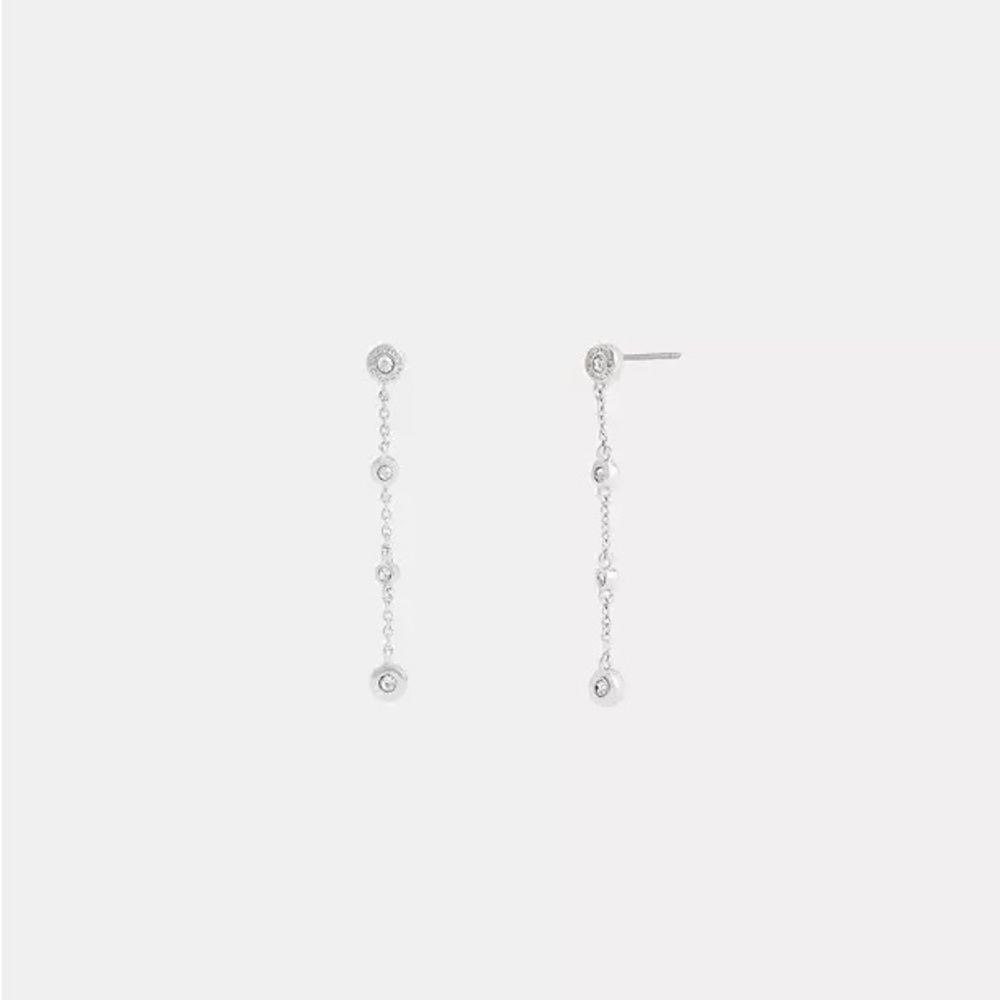 NWT COACH Open Circle Linear Earrings